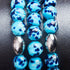Blaue Gischt | 925 Sterling Silber | Glühwürmchen-Glasarmband